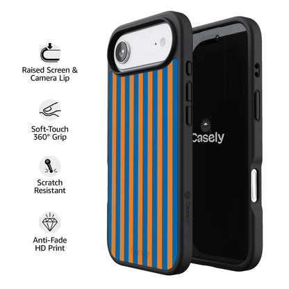 Go New York | Blue & Orange Stripes Case