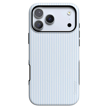 Stripes and the City | Light Blue Pinstripe Case - iPhone 17 Pro