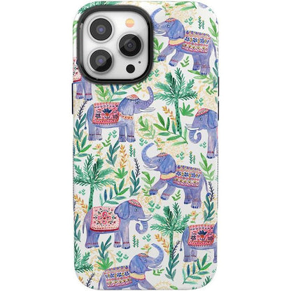 Pastel Gardens | Watercolor Elephant Floral Case iPhone Case get.casely Bold + MagSafe® iPhone 13 Pro Max