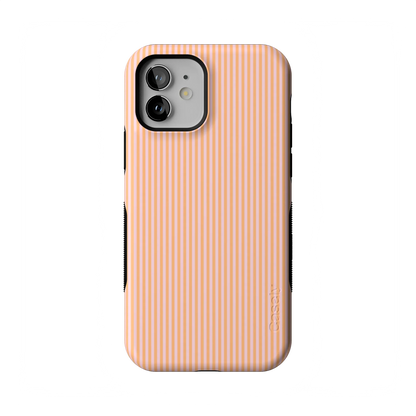 Stripes and the City | Orange & Pink Pinstripe Case - iPhone 12