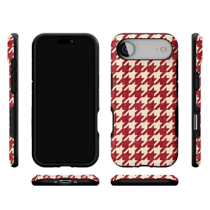 Scarlet Stitch | Red Houndstooth Case