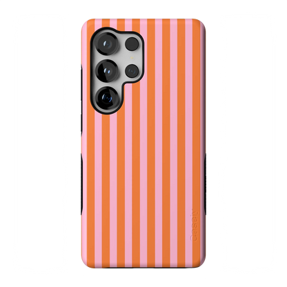 Perfect Stripes | Orange & Pink Stripes Case - Galaxy S25 Ultra