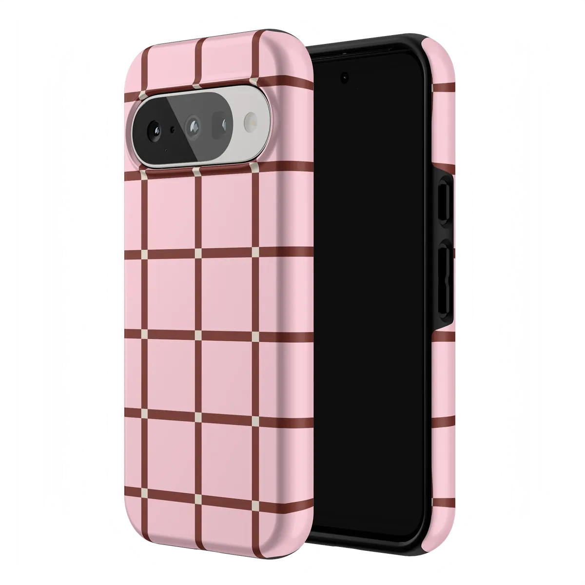 Uptown Gridlock | Pink Checkerboard Case