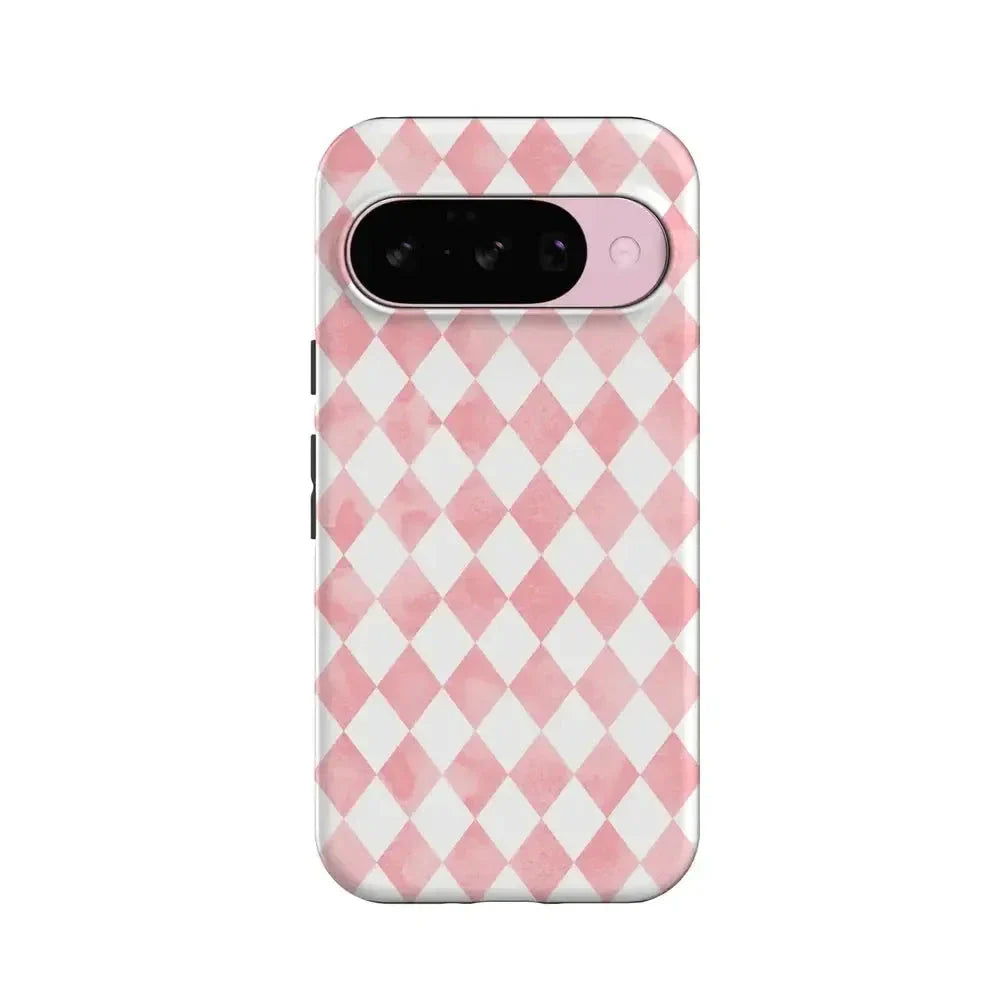 Queen of Diamonds | Pink Watercolor Case Phone Case Casetry Essential + MagSafe® Google Pixel 10