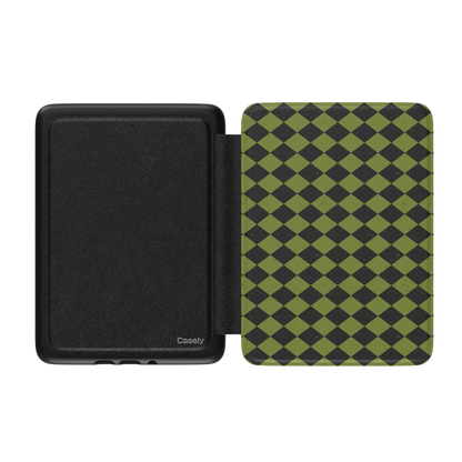 Wicked Hex | Green Checkered Kindle Case