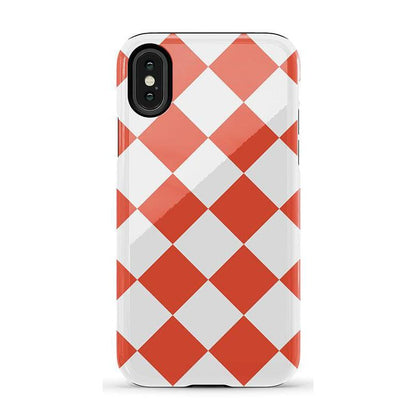 Red Checkerboard | High Contrast Design Case Phone Case Casetry Essential iPhone X / XS