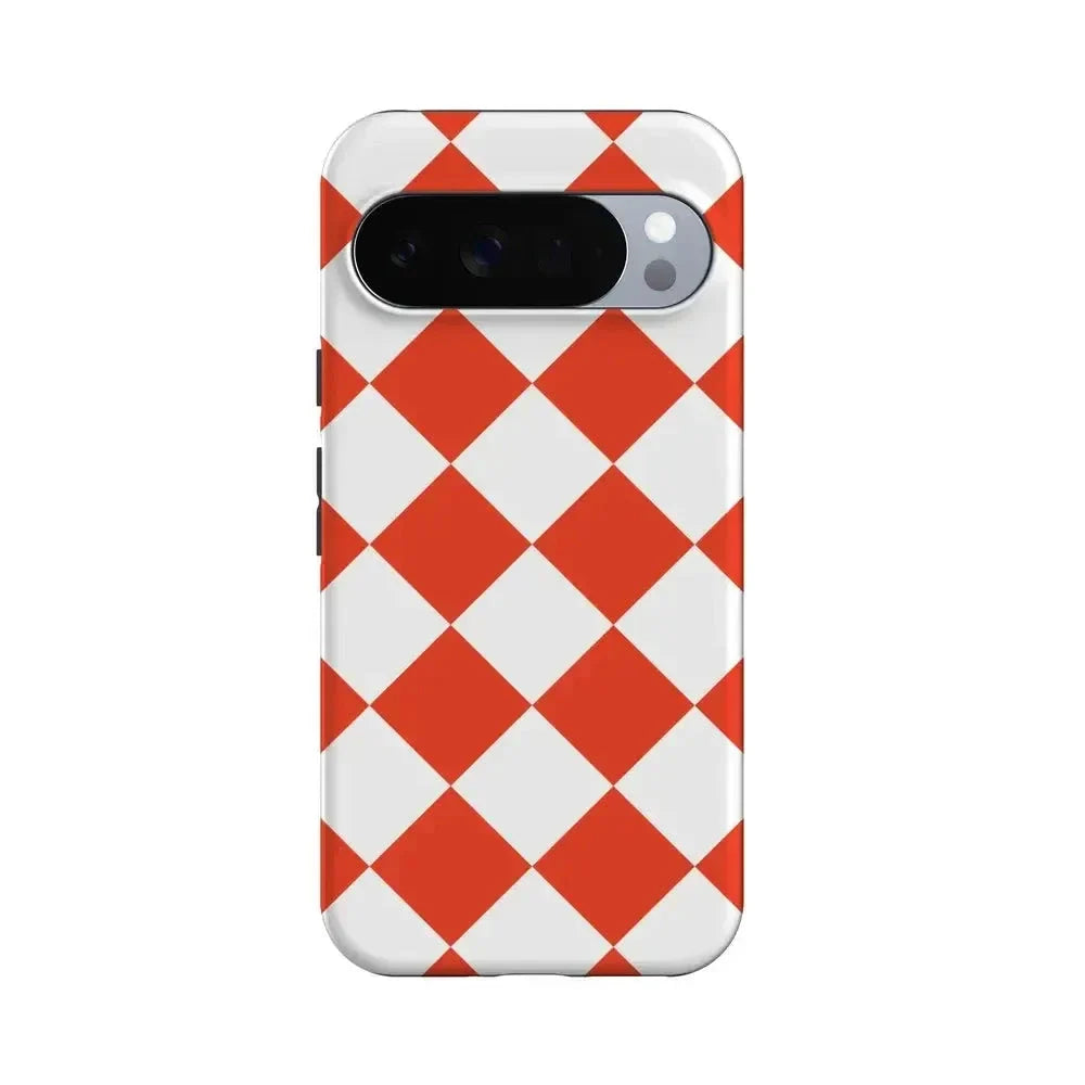 Red Checkerboard | High Contrast Design Case Phone Case Casetry Essential + MagSafe® Google Pixel 10 Pro XL