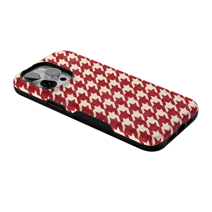 Scarlet Stitch | Red Houndstooth Case