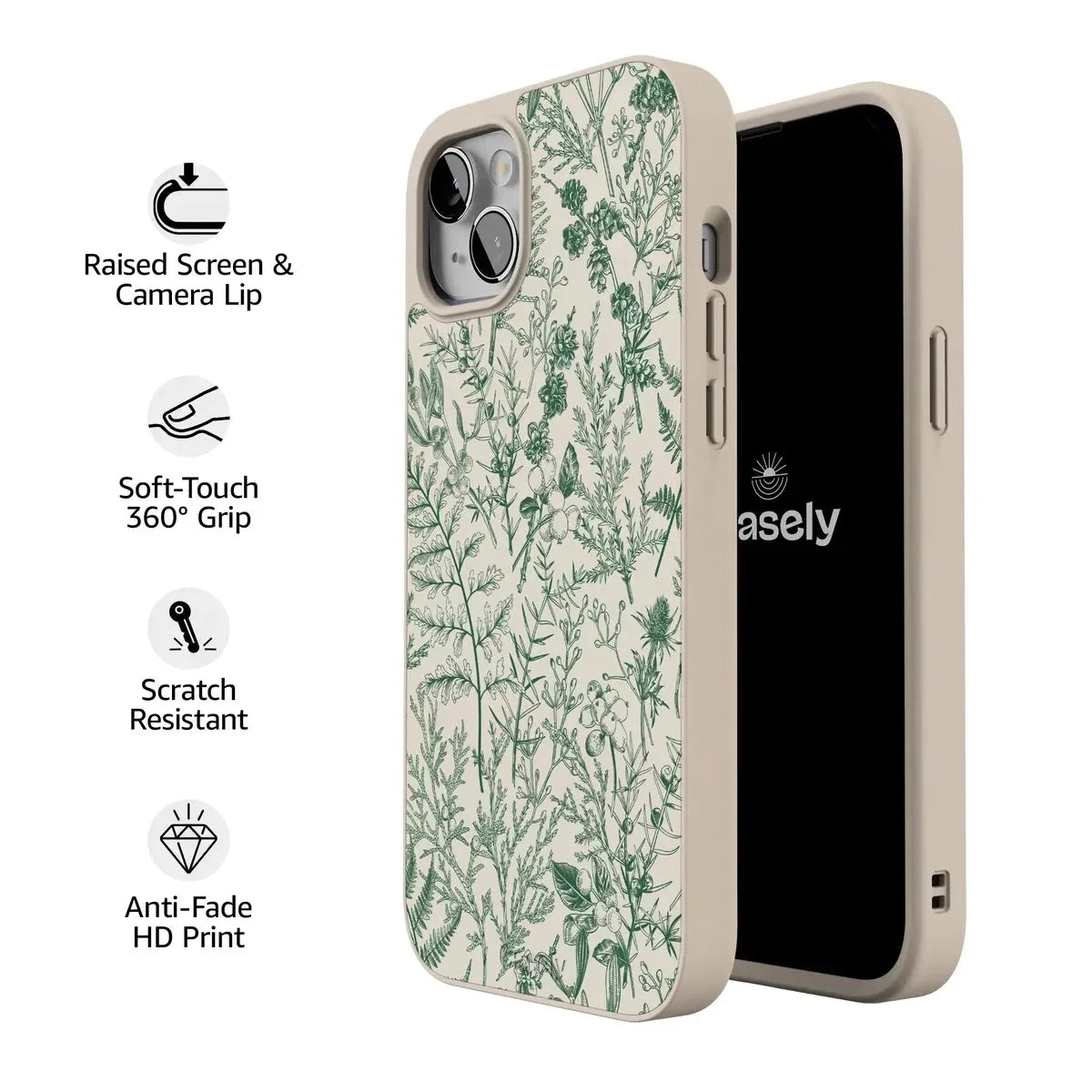Sage Garden | Green Floral Case iPhone Case get.casely