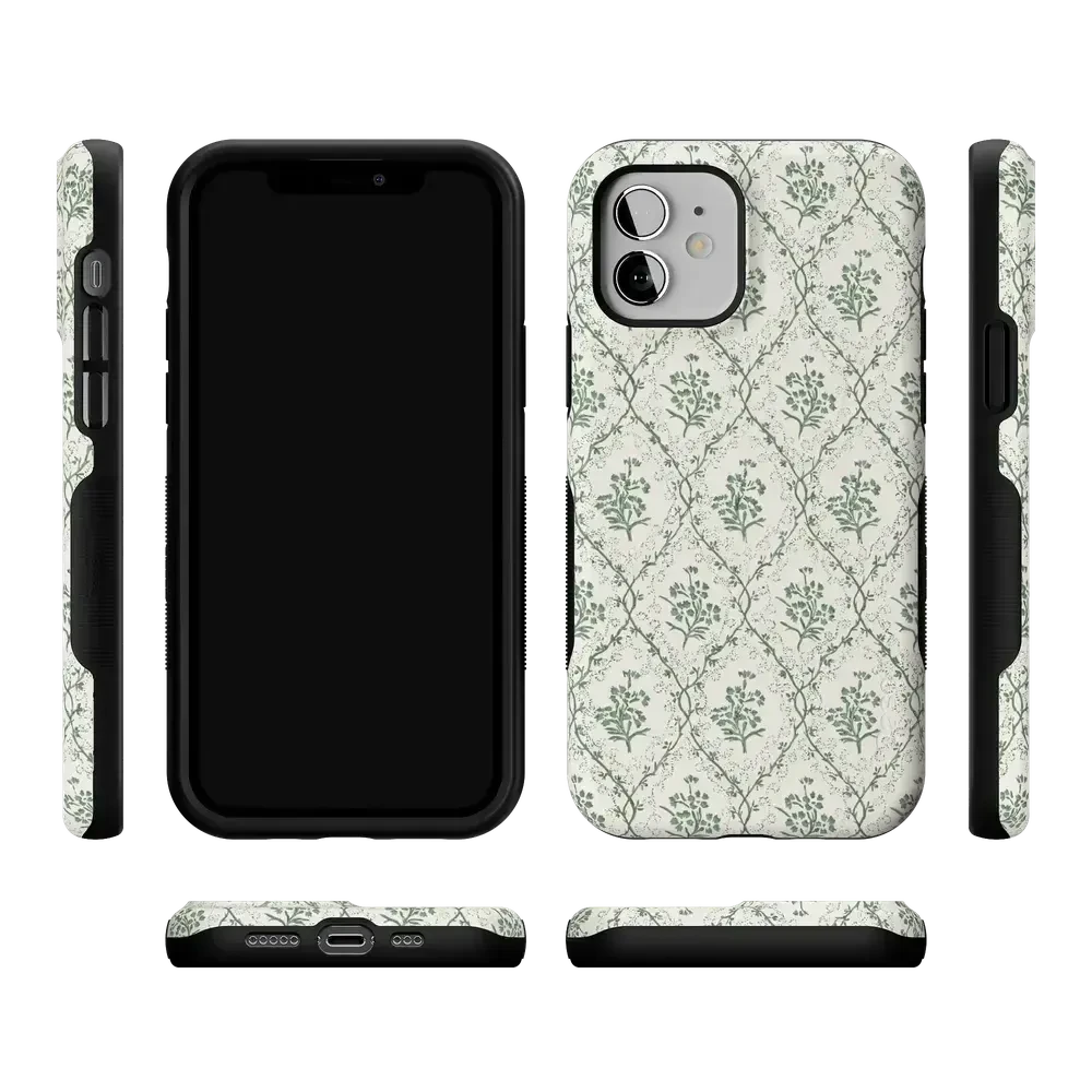 Sage Tapestry | Floral Vines Case iPhone Case get.casely