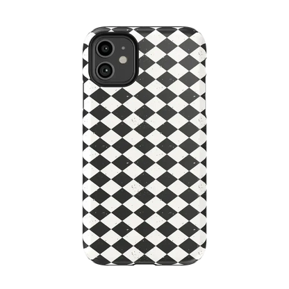 Salem's Hex | Black & White Checkered Case Phone Case get.casely Essential iPhone 11