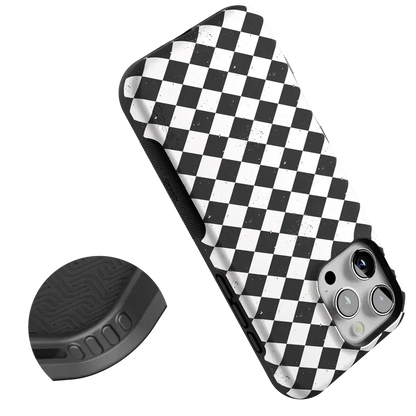 Salem's Hex | Black & White Checkered Case Phone Case get.casely