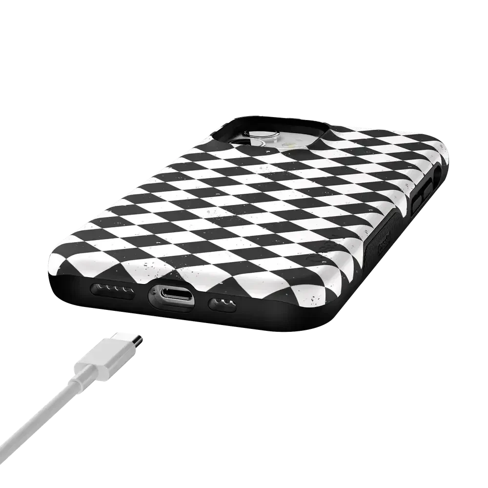 Salem's Hex | Black & White Checkered Case Phone Case get.casely