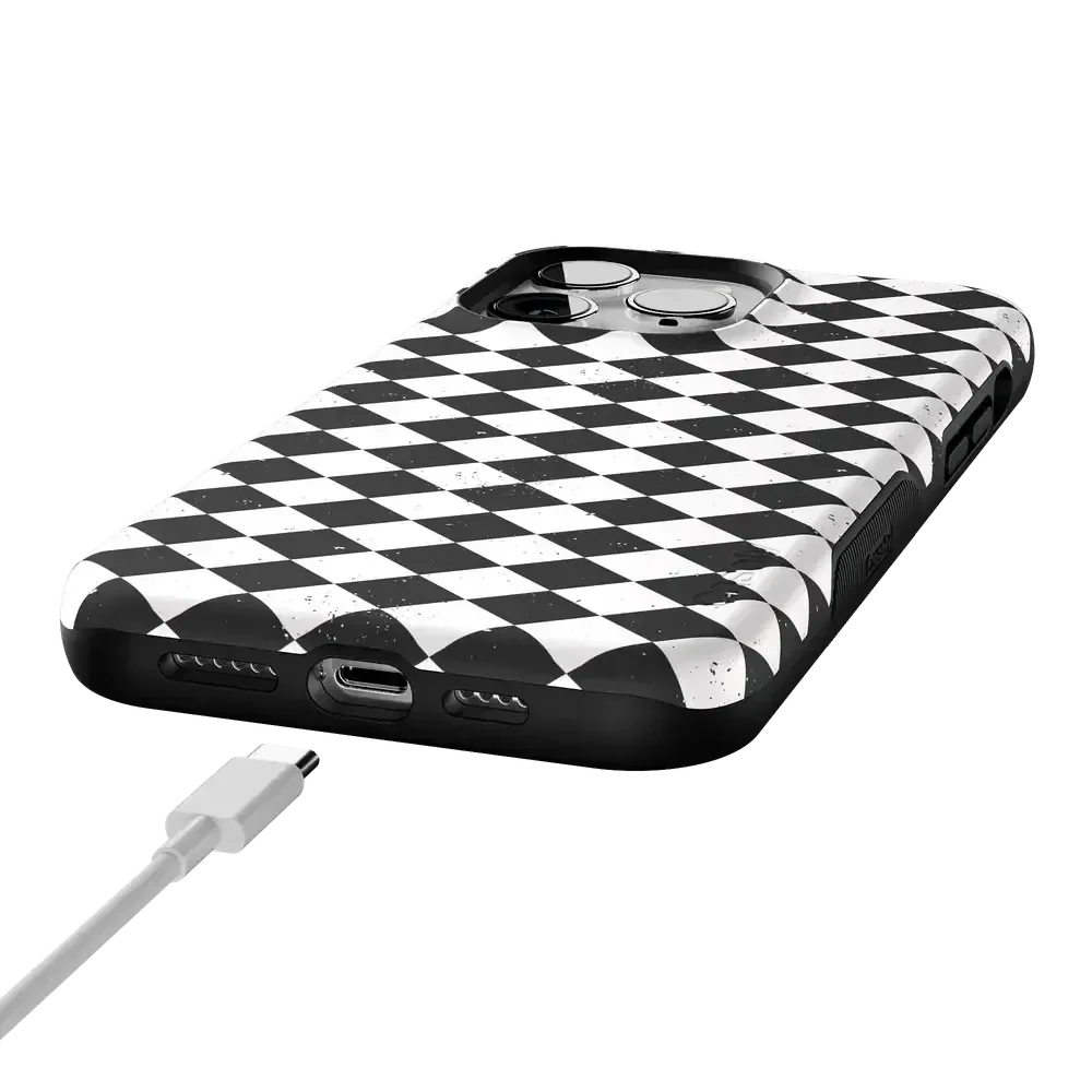 Salem's Hex | Black & White Checkered Case Phone Case get.casely