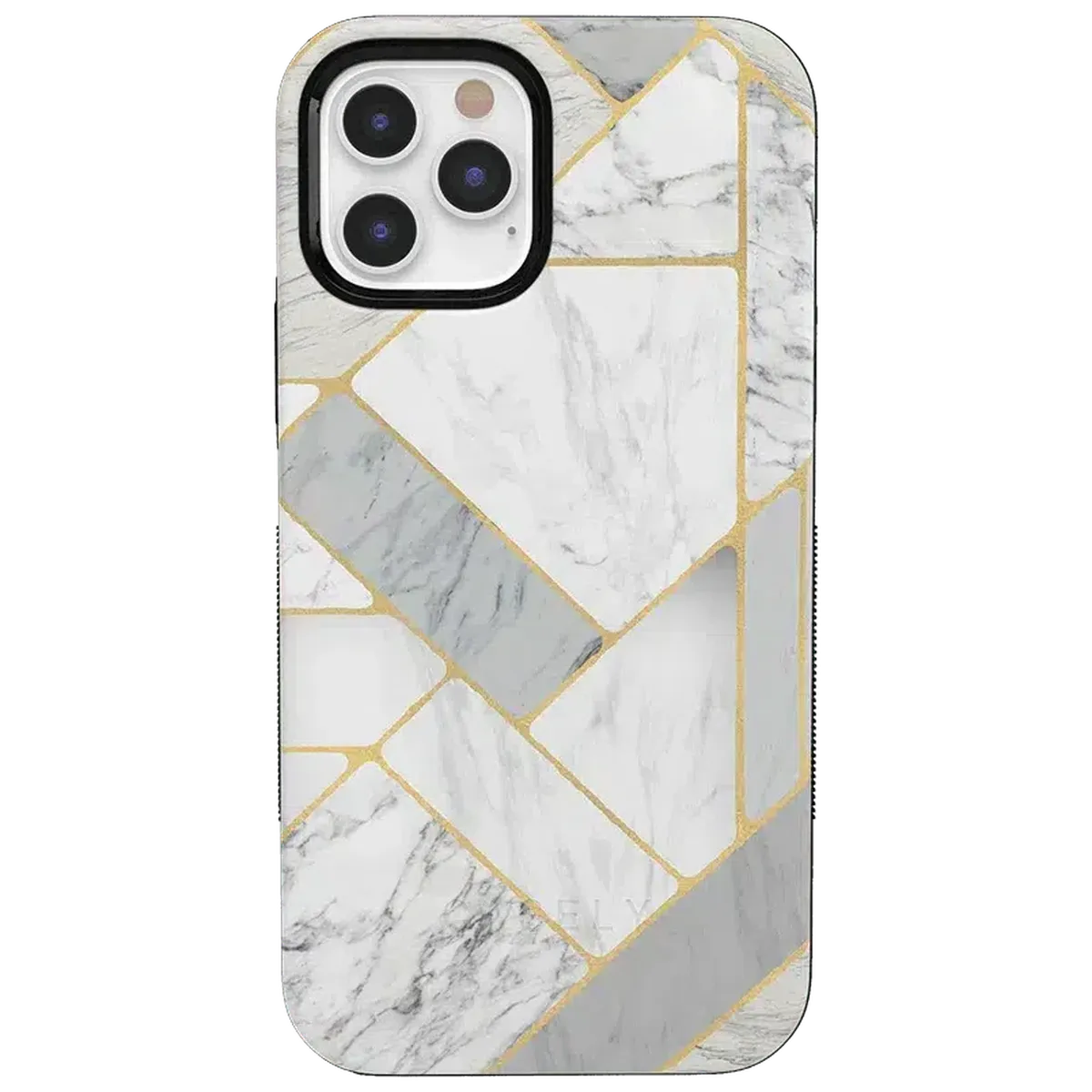 Sharp Lines | Geo White and Gold Marble Case iPhone Case get.casely Bold iPhone 12 Pro