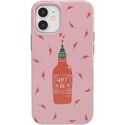 Spicy AF | Pink Chili Hot Sauce Case iPhone Case get.casely Classic iPhone 12