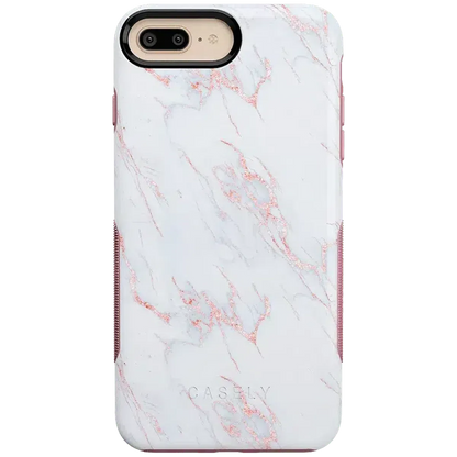 Subtle Blush | White and Pink Marble Case iPhone Case get.casely Bold iPhone 6/7/8 Plus