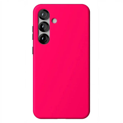 Think Pink | Solid Neon Pink Samsung Case Samsung Case Casetry Essential + MagSafe® Galaxy S25 Plus