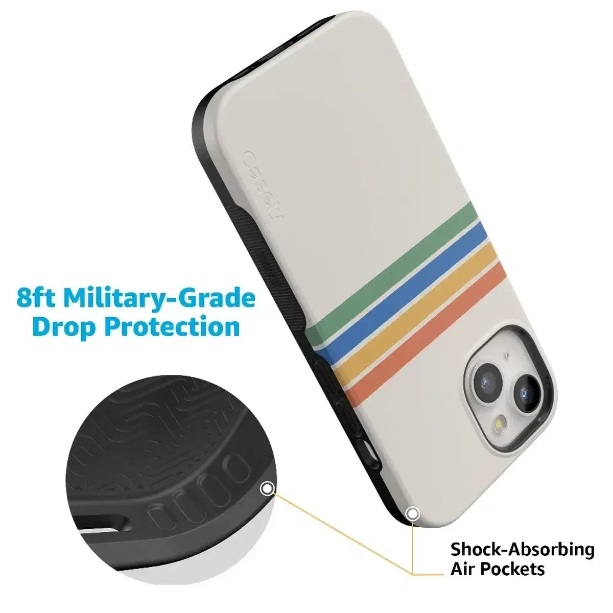 Totally Groovy | Rainbow Stripes Color Block Case iPhone Case get.casely