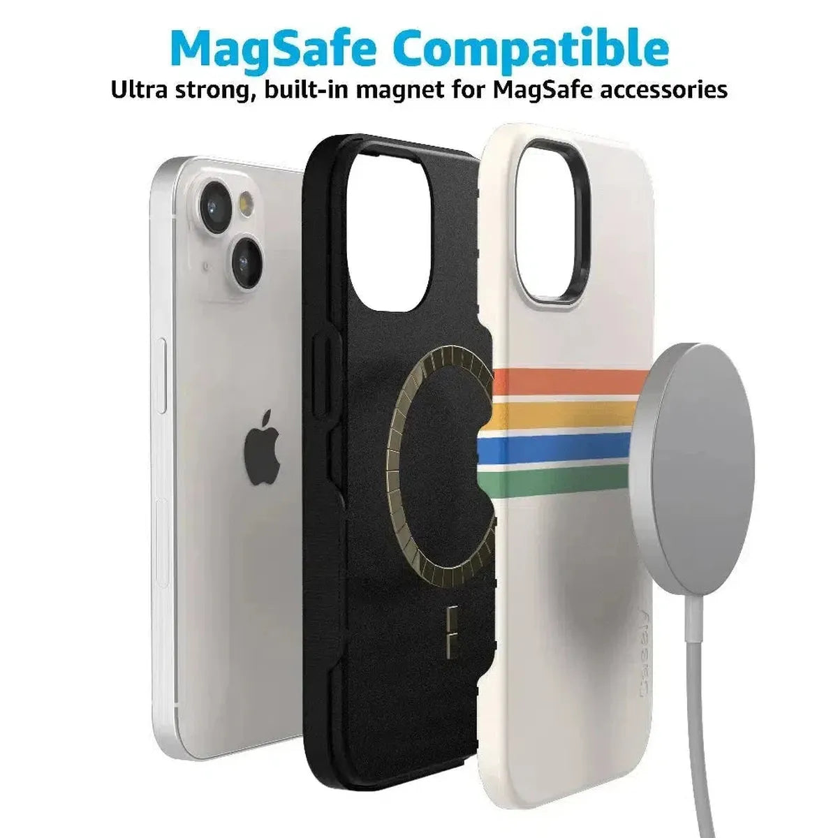 Totally Groovy | Rainbow Stripes Color Block Case iPhone Case get.casely