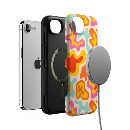 Tropical Color Splash | Abstract Retro Case iPhone Case get.casely