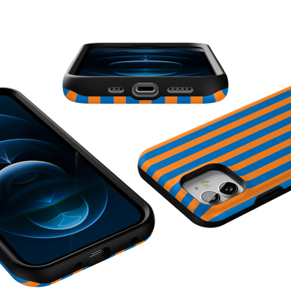 Go New York | Blue & Orange Stripes Case