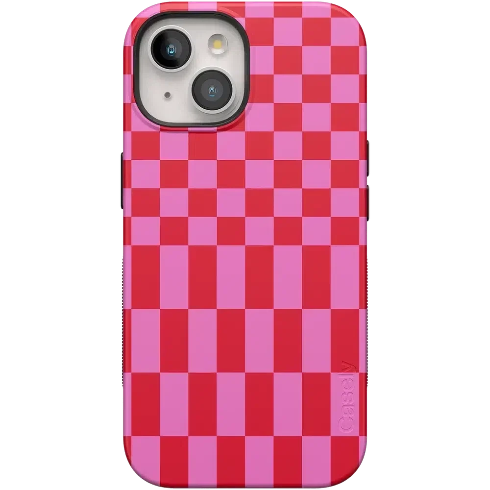Vibe Check | Pink Checkerboard Case Phone Case Casetry Bold Flex + MagSafe® iPhone 15 Plus