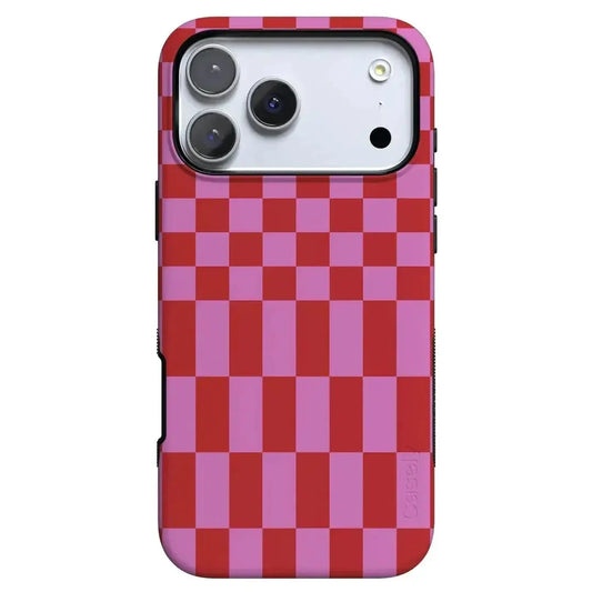 Vibe Check | Pink Checkerboard Case Phone Case Casetry Bold Flex + MagSafe® iPhone 17 Pro Max