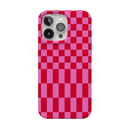 Vibe Check | Pink Checkerboard Case Phone Case Casetry Classic + MagSafe® iPhone 15 Pro Max