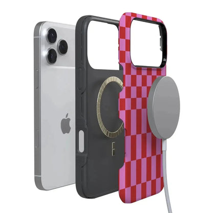 Vibe Check | Pink Checkerboard Case Phone Case Casetry
