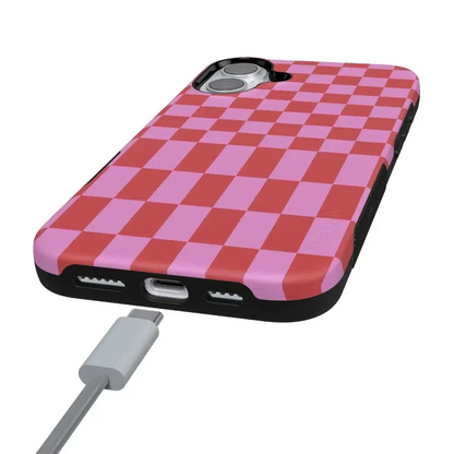 Vibe Check | Pink Checkerboard Case Phone Case Casetry