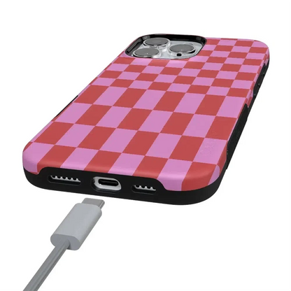 Vibe Check | Pink Checkerboard Case Phone Case Casetry