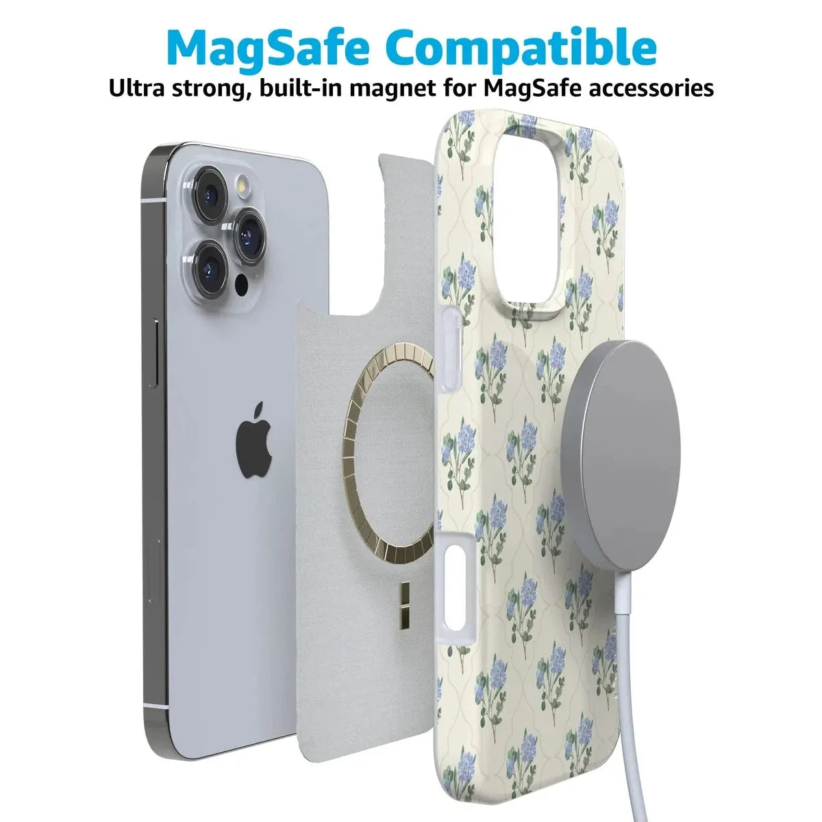 Vintage Garden | Blue Hydrangea Case iPhone Case get.casely