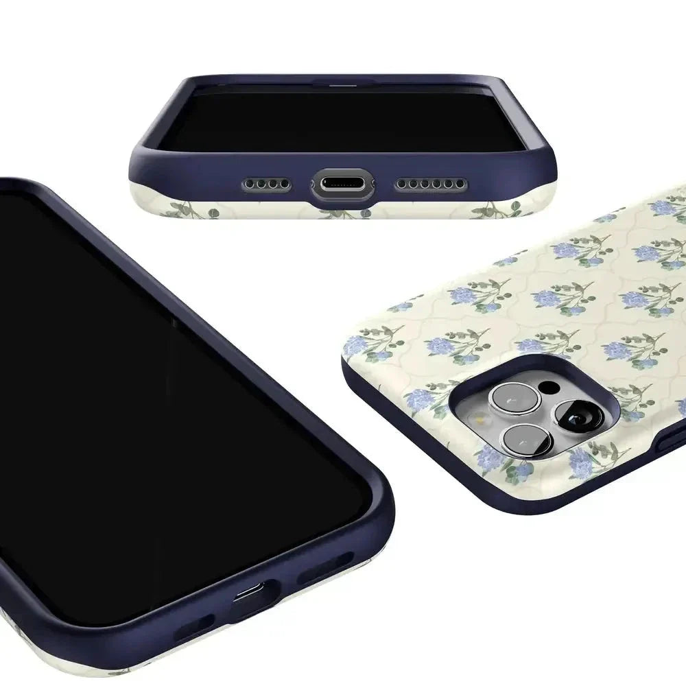 Vintage Garden | Blue Hydrangea Case iPhone Case get.casely