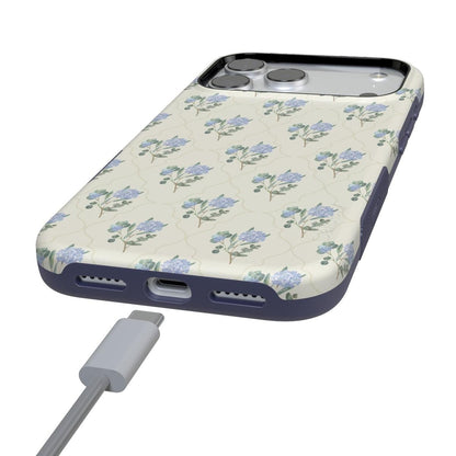 Vintage Garden | Blue Hydrangea Case iPhone Case get.casely