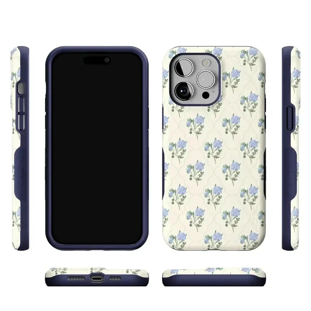 Vintage Garden | Blue Hydrangea Case iPhone Case get.casely