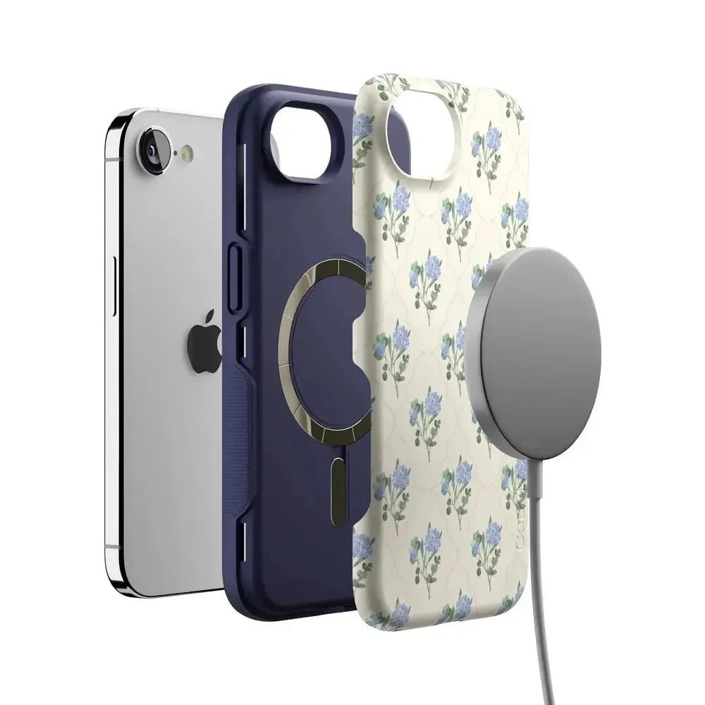 Vintage Garden | Blue Hydrangea Case iPhone Case get.casely
