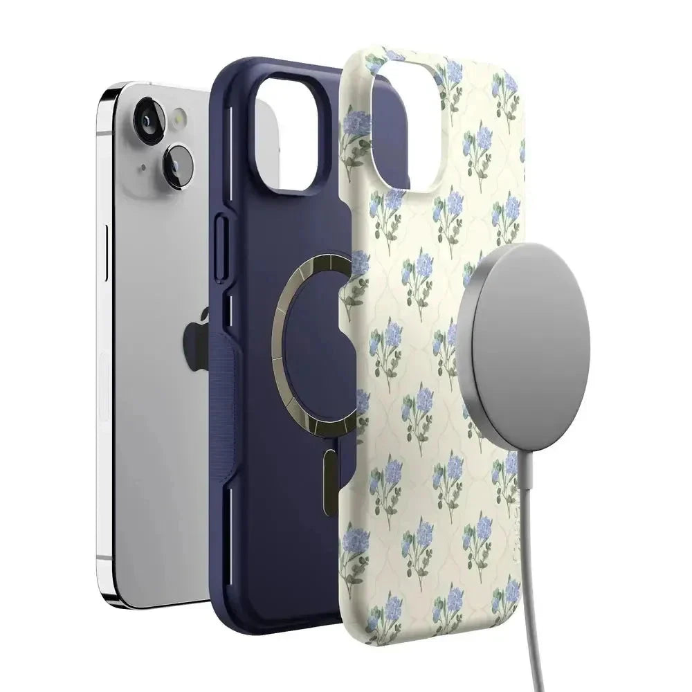 Vintage Garden | Blue Hydrangea Case iPhone Case get.casely