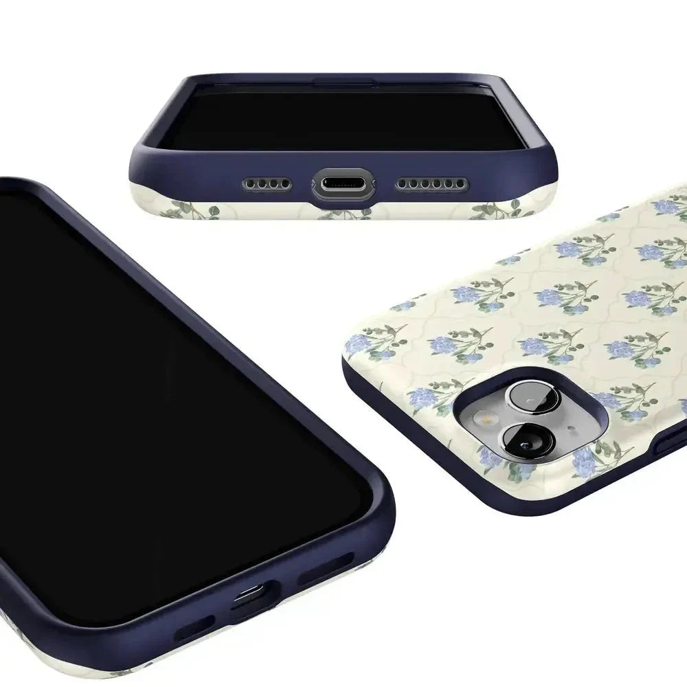 Vintage Garden | Blue Hydrangea Case iPhone Case get.casely