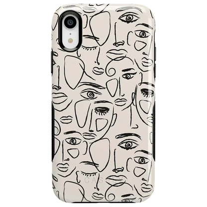 We're All Human | Minimal Face Art Case iPhone Case get.casely Bold iPhone XR