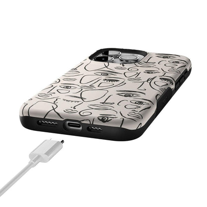 We're All Human | Minimal Face Art Case iPhone Case get.casely