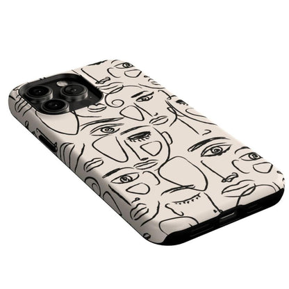 We're All Human | Minimal Face Art Case iPhone Case get.casely