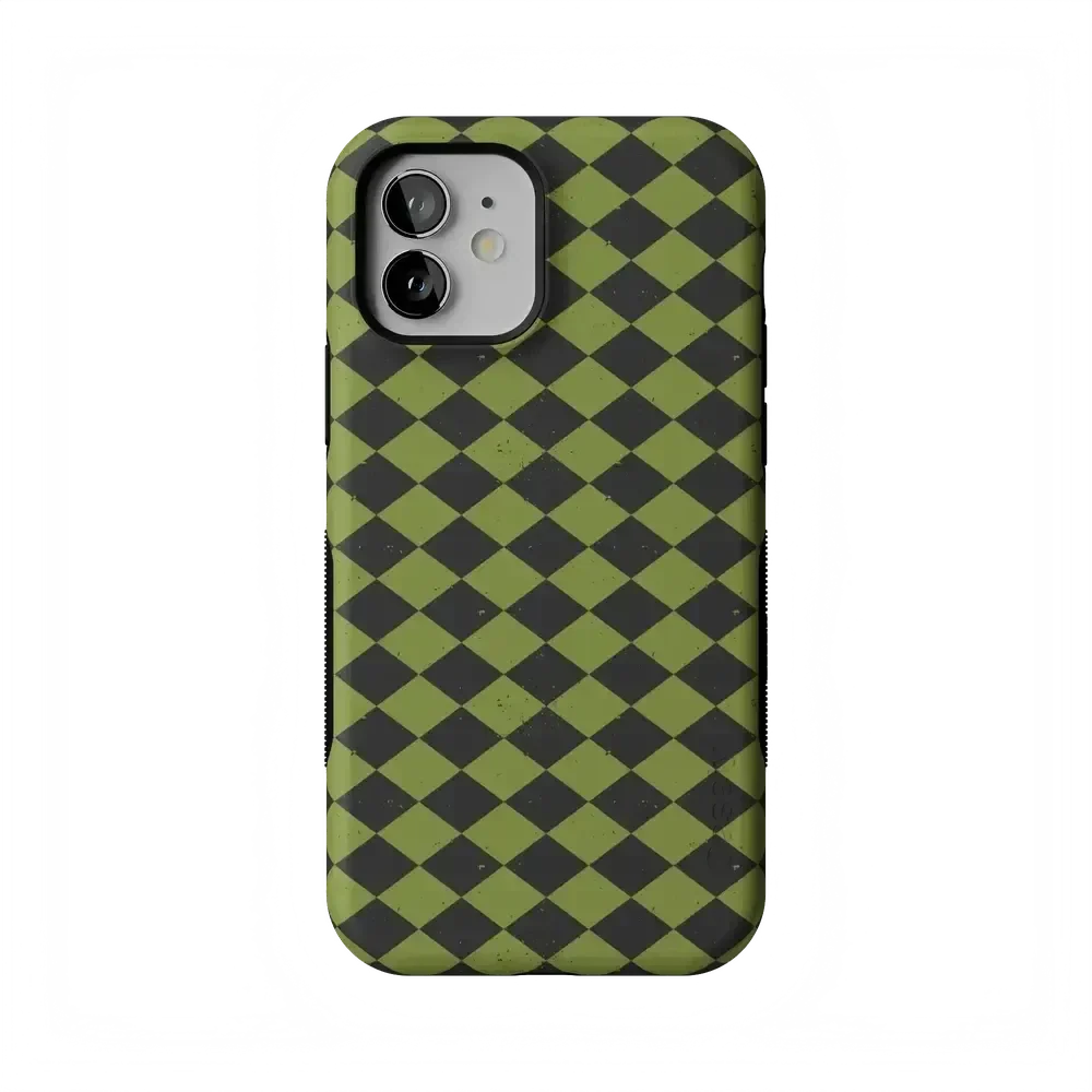 Wicked Hex | Green Checkered Case Phone Case get.casely Bold Flex + MagSafe® iPhone 12 Mini