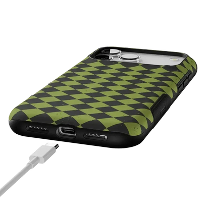 Wicked Hex | Green Checkered Case Phone Case get.casely