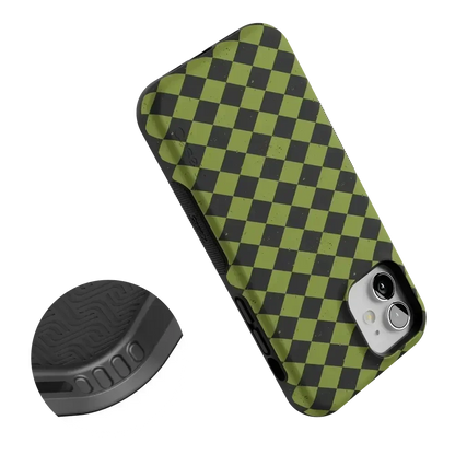 Wicked Hex | Green Checkered Case Phone Case get.casely