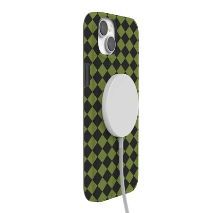 Wicked Hex | Green Checkered Case Phone Case get.casely