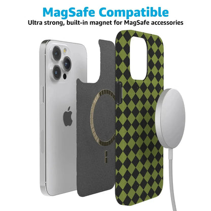 Wicked Hex | Green Checkered Case Phone Case get.casely