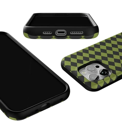 Wicked Hex | Green Checkered Case Phone Case get.casely