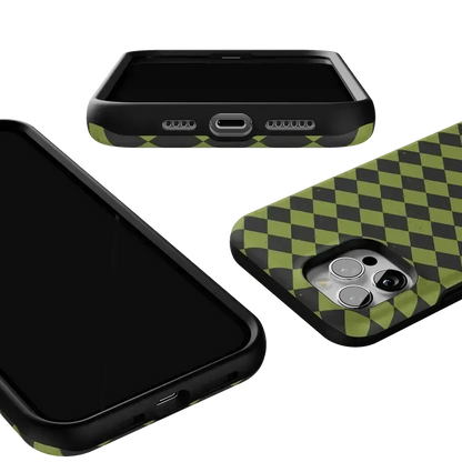 Wicked Hex | Green Checkered Case Phone Case get.casely