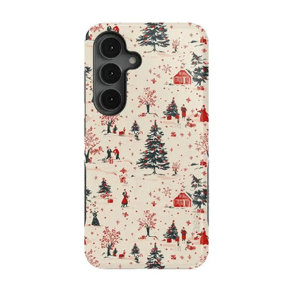 Winter Nostalgia | Vintage Holiday Case Phone Case Casetry Bold Flex + MagSafe® Galaxy S25